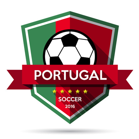 Portugal flag badgeのイラスト素材