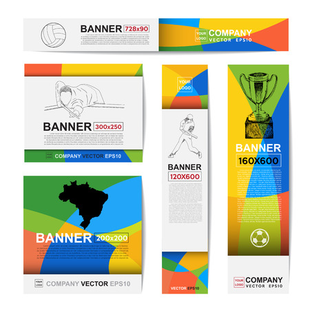 Abstract sport banner for Website Ads.のイラスト素材