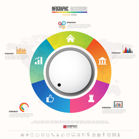 Timeline Infographics design template with icons set , Vector  Elements of this image furnished by NASAのイラスト素材