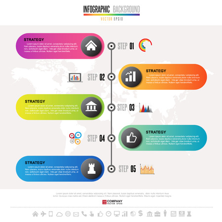 Timeline Infographics design template with icons set , Vector eps10. Elements of this image furnished by NASAのイラスト素材