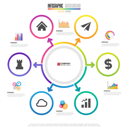 Infographics design template , Vector eps10のイラスト素材