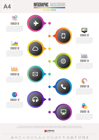 Infographics design template , Vector eps10のイラスト素材