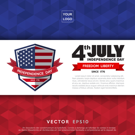 Independce Day Design Element,USA flag pattern background,.Illustratiom EPS10のイラスト素材