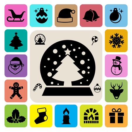 Christmas icon set.Illustration EPS10のイラスト素材