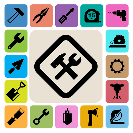Construction Icons set.Illustration EPS10のイラスト素材