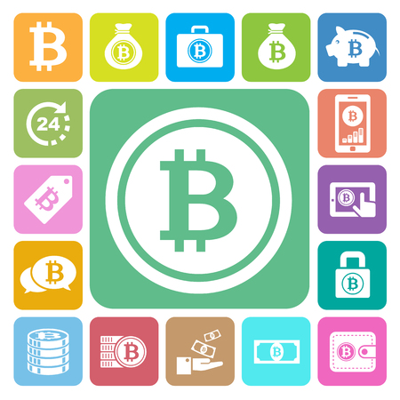 Bitcoin icons set. Illustration eps10のイラスト素材