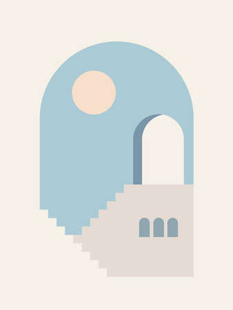 Modern Poster Art. Abstract Wall Art. Digital Interior Decoration Art. Vectorのイラスト素材