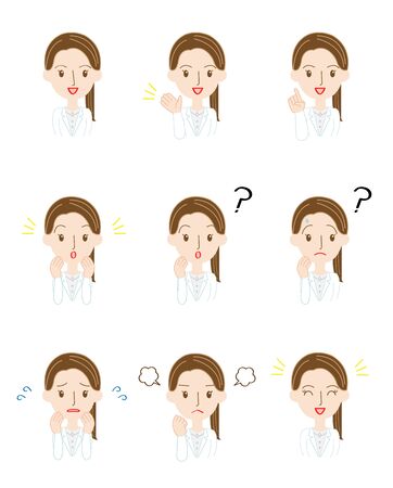 Doctors and Researchers in White Coatsのイラスト素材