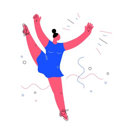 Gymnast girl. Dancingのイラスト素材