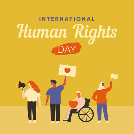 International human rights dayのイラスト素材