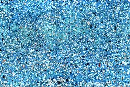 Blue terrazzo floor tile textureの写真素材