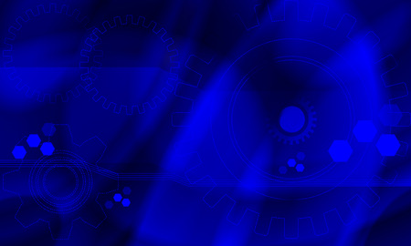 Engineering Gear Vector illustration Blue Backgroundのイラスト素材