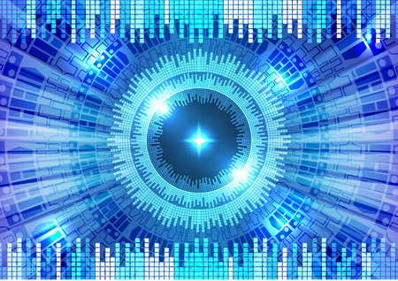 Blue vector technology concept, abstract backgroundのイラスト素材