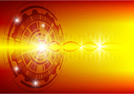 Red abstract vector background digital technology concept.のイラスト素材