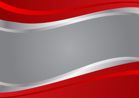 Red and silver wave vector background.のイラスト素材