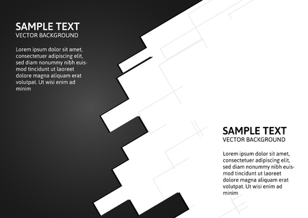 Abstract of black and white vector background with copy spaceのイラスト素材