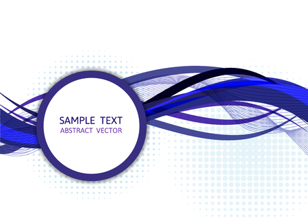Blue wave abstract vector background Graphic Designのイラスト素材