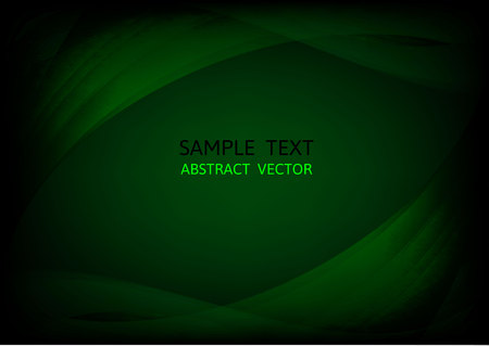 Abstract dark green wave vector background. vector graphic designのイラスト素材