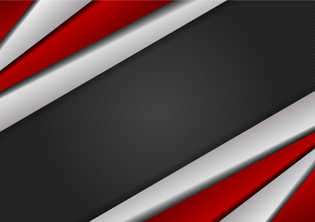 Red and Silver color geometric abstract background modern design with copy space, Vector illustrationのイラスト素材