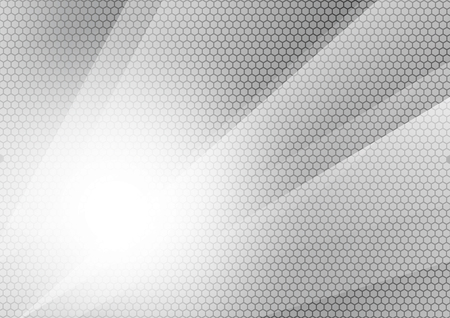 Gray and Silver color geometric abstract  technology modern futuristic background, Vector illustrationのイラスト素材