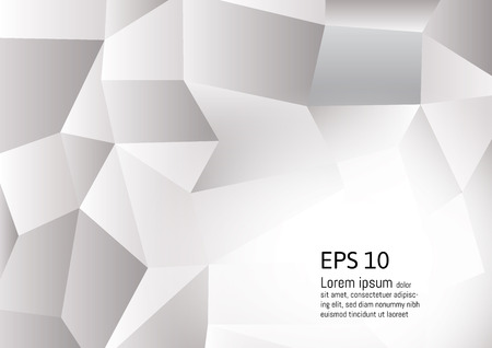 Abstract Gray and white color polygon background, Vector illustrationのイラスト素材