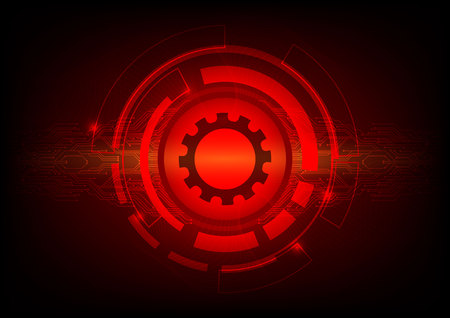 Red color abstract background digital technology concept. Vector illustrationのイラスト素材