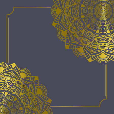 Mandala vintage decorations elements and Frames Vector illustrationのイラスト素材