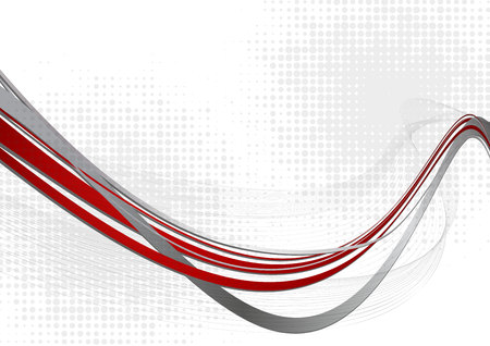 Red and gray abstract wave background with copy space. Vector illustrationのイラスト素材