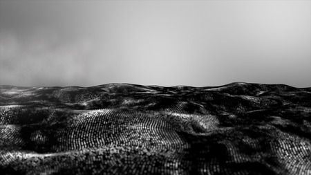 Abstract Gray Color Digital Particles and Smoke Backgroundの写真素材