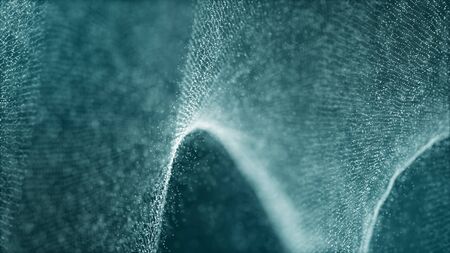 Abstract digital particles flow, Technology science background, Depth of field settingsの写真素材