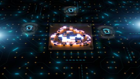 Secure data network digital cloud computing with circuit board data transfer. Cyber security...