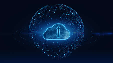 Digital data network connections cloud computing and global communication. 5g high-speed connection data analysis. Technology data binary code network conveying connectivity background concept.の写真素材