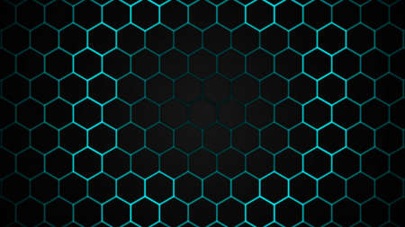 Design of future surface with hexagon technology abstract background