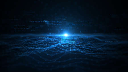Technology Digital Big Data Connection, Digital Cyberspace, Digital Data Network and Blockchain...