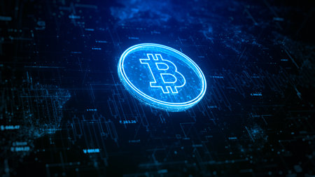 Blue Digital Cloud Computing Cyber Security, Digital Data Network Protection, Future Technology Digital Data Network Connection Abstract Background Concept. 3D renderingの写真素材