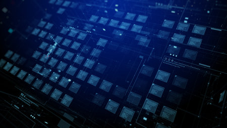 Technology Digital Data Network Connections, Big data Analysis and, Cyber Security, Technology...
