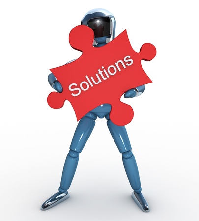 Robot Puzzle Solutionsの写真素材