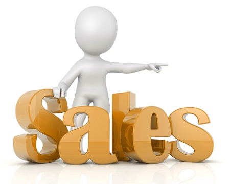 character 3D text Salesの写真素材