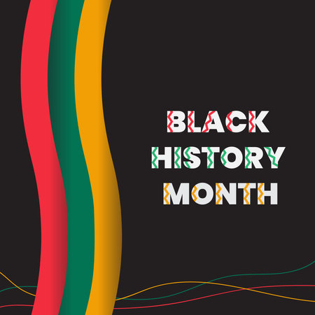 Black history month, African American History, for social media post, card, poster, background, etc.のイラスト素材