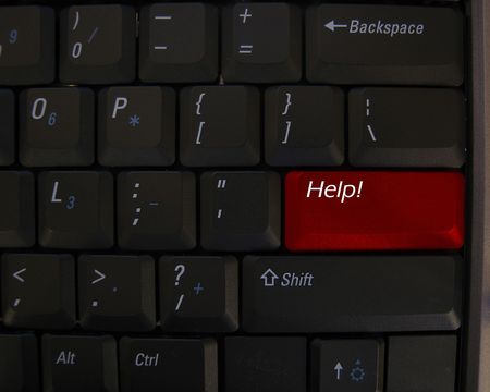 Help button on keyboardの写真素材