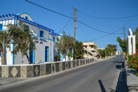 Greece, Zakynthos Island, street view in the old townの写真素材