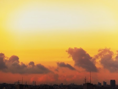 Summer dawn before 7の写真素材