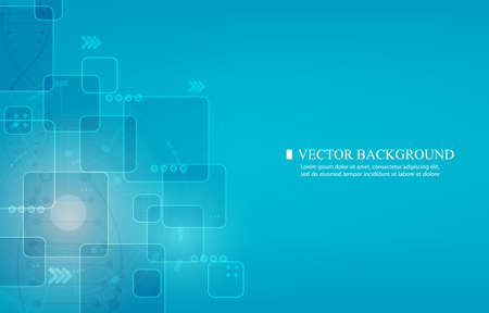 Abstract vetor geometric technology square pattern background.のイラスト素材