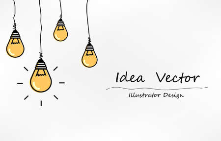 Vector idea light icon.white wallpaper idea concept.のイラスト素材