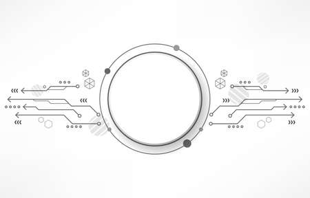 Geometric vector technology network white backgroundのイラスト素材