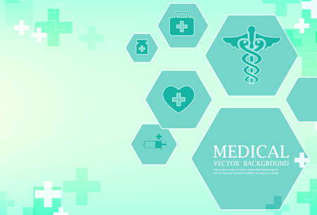 Geometric hexagon vector medical background.futuristic medical wallpaperのイラスト素材