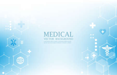 Modern abstract geometric medical vector backgroundのイラスト素材