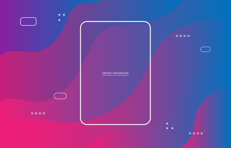 Abstract vector pink and blue gradient color.Wave color backgroundのイラスト素材