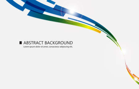 Abstract technology ribbon cruve effect white background.のイラスト素材