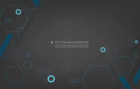 Geometric hexagon technology modern vector backgroundのイラスト素材